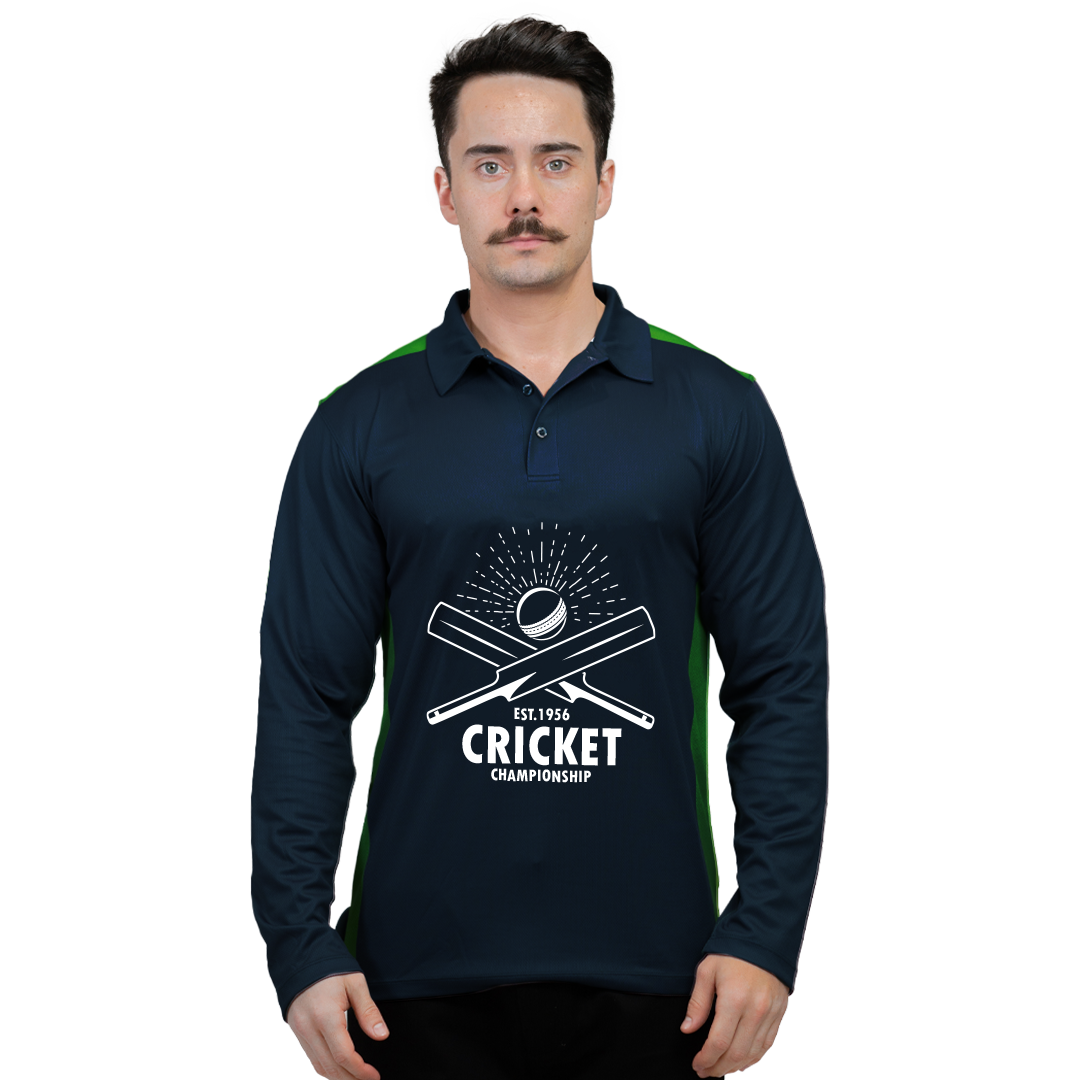 Raglan Cricket Polo (LS) – OTG - Main Image