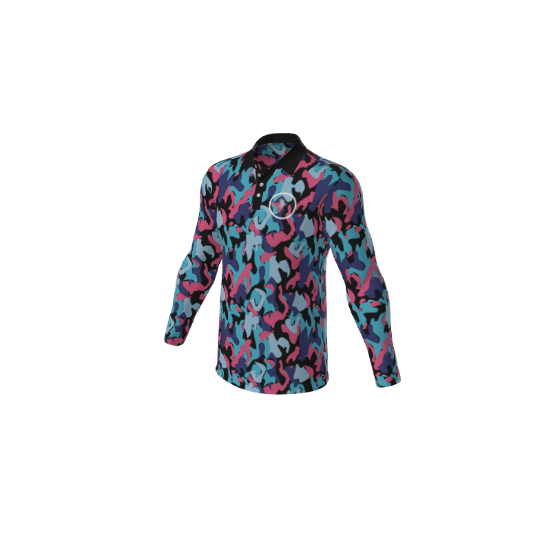 Polo Shirts Camo Mens Active Long Sleeve Polo. (x 74)