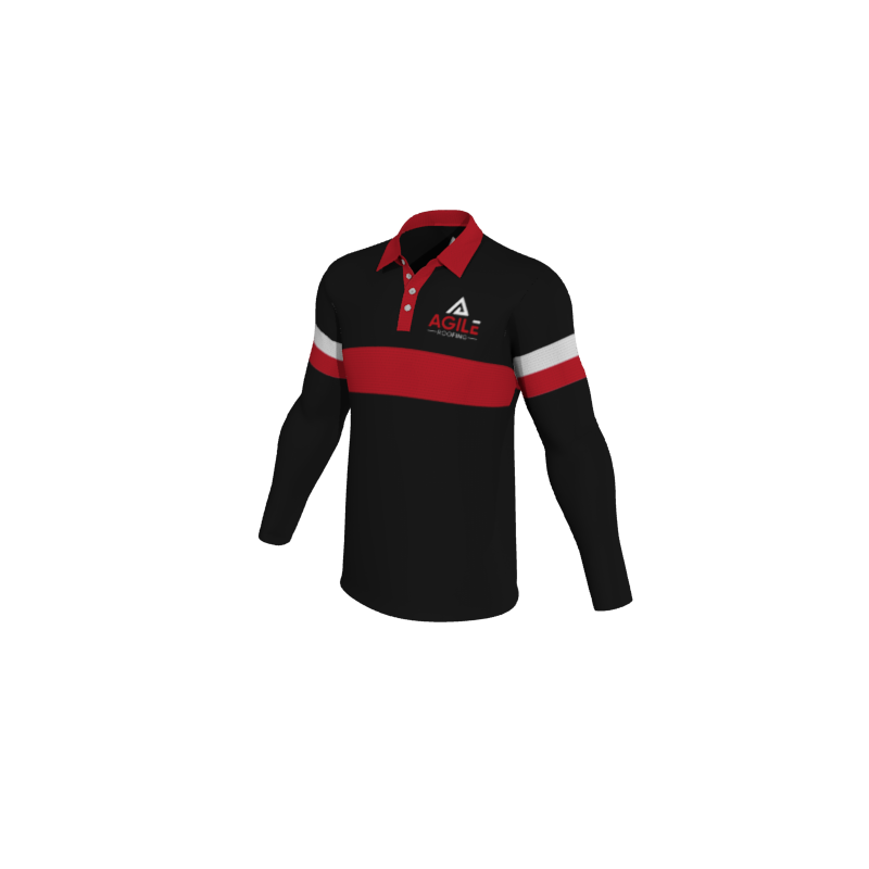 Design Your Own Polo Shirts 1.16 Mens Active Long Sleeve Polo. (x 6) - OTG - Create Custom Gear