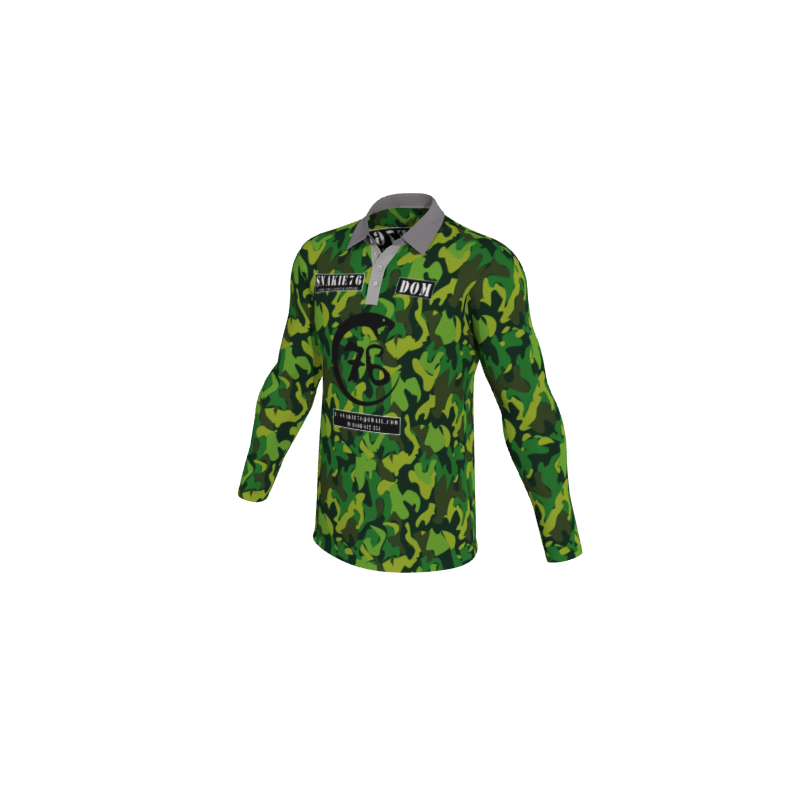Design Your Own Polo Shirts Camo Mens Active Long Sleeve Polo. (x 5)